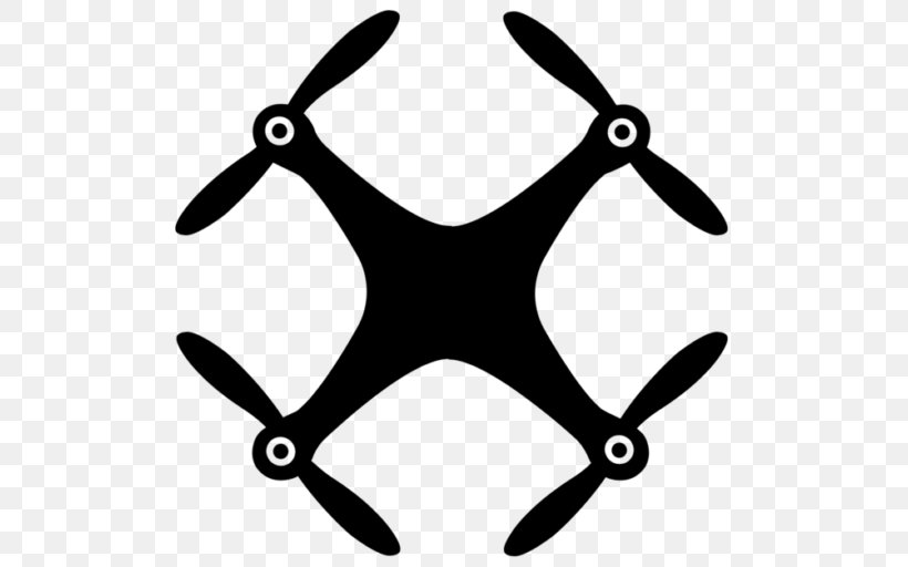 Aircraft Unmanned Aerial Vehicle Quadcopter 0506147919 Radio Control, PNG, 512x512px, Aircraft, Aerial Photography, Aeronautics, Artwork, Black And White Download Free