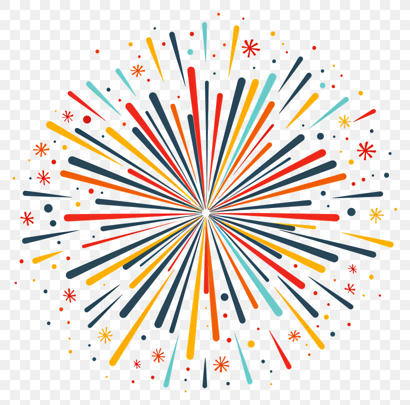 Firework - Colorful Fireworks Illustration For Celebration PNG