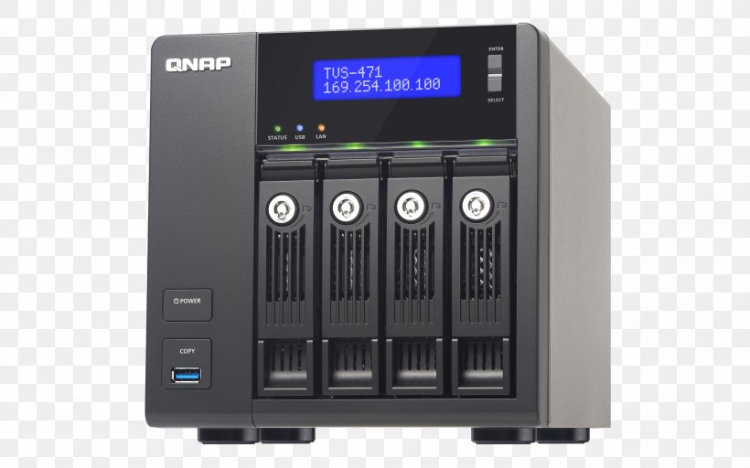Network Storage Systems QNAP TS-453 Pro QNAP TVS-471 QNAP TS-453A QNAP NAS TS-453B-4G 4-Bay, PNG, 3000x1875px, Network Storage Systems, Audio Equipment, Audio Receiver, Computer, Computer Component Download Free