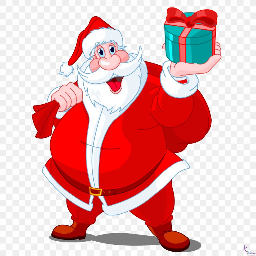 Santa Claus Mrs. Claus Christmas Gift Clip Art, PNG, 3000x3000px, Santa Claus, Christmas, Christmas Decoration, Christmas Eve, Christmas Gift Download Free