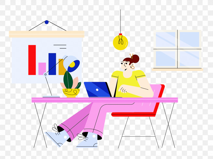 Work Home Working From Home, PNG, 2500x1868px, Work, Behavior, Cartoon, Easel, Furniture Download Free