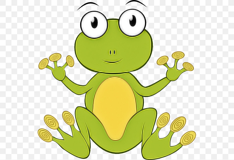 Green Cartoon Frog Yellow True Frog, PNG, 555x561px, Green, Cartoon, Frog, Smile, True Frog Download Free