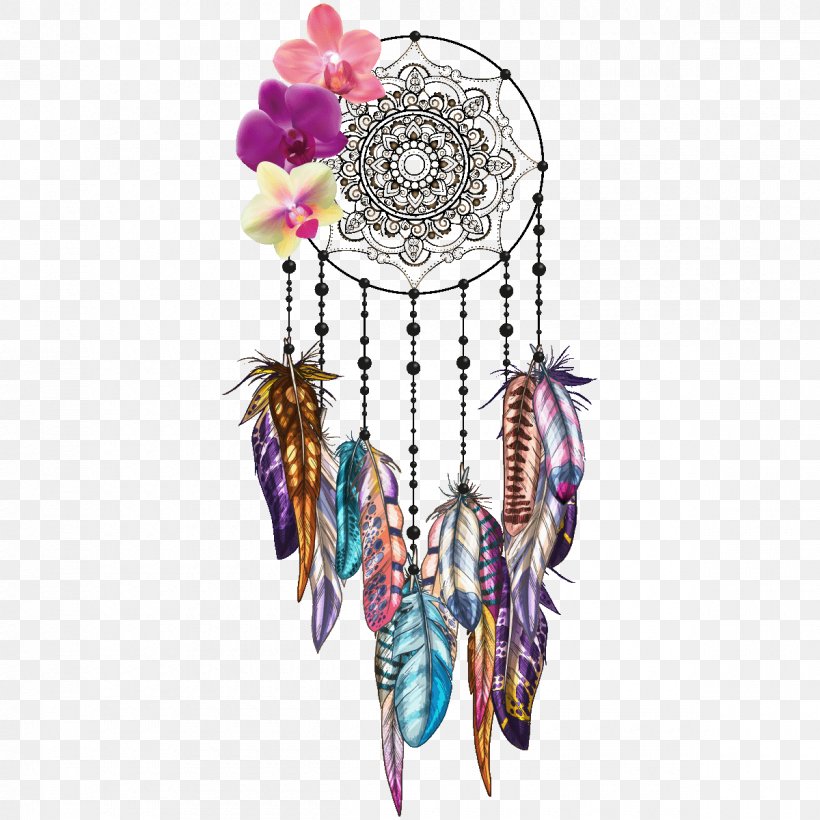 Orchids Sticker Wall Decal Image Dreamcatcher, PNG, 1200x1200px, Orchids, Bed, Body Jewelry, Bohemianism, Color Download Free