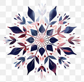 Snowflake - Floral Mandala Pattern PNG