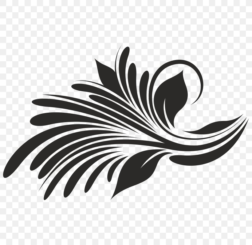 Vector Graphics Shape Floral Design, PNG, 800x800px, Shape, Beak, Bird, Black And White, Can Stock Photo Download Free