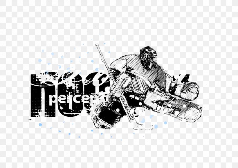 Ice Hockey Hockey Field Goal, PNG, 1000x707px, Ice Hockey, Black And White, Brand, Goal, Goaltender Download Free