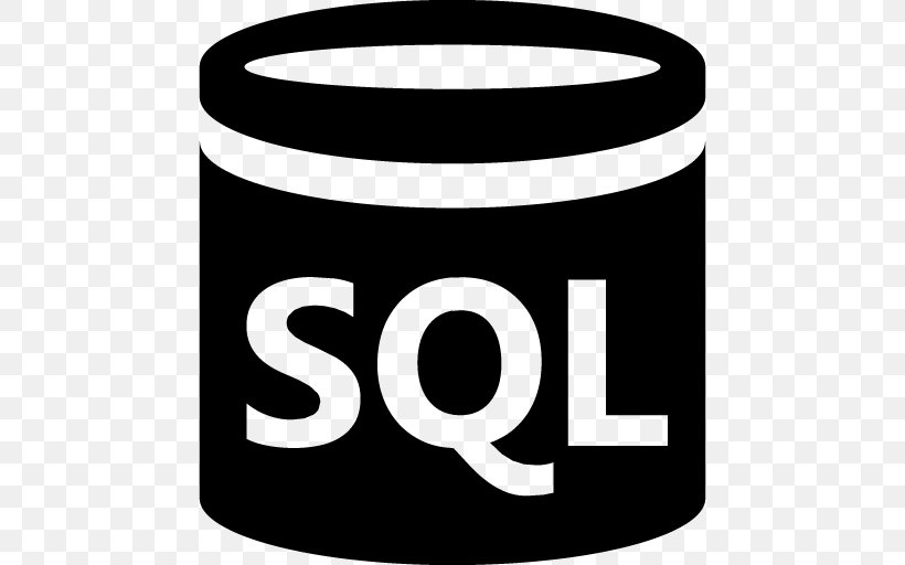Microsoft SQL Server Database Server, PNG, 512x512px, Sql, Area, Black And White, Brand, Database Download Free