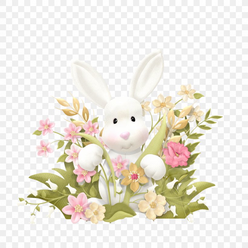 Rabbit Easter Bunny, PNG, 2362x2362px, Easter Bunny, Animal, Easter, Floral Design, Flower Download Free