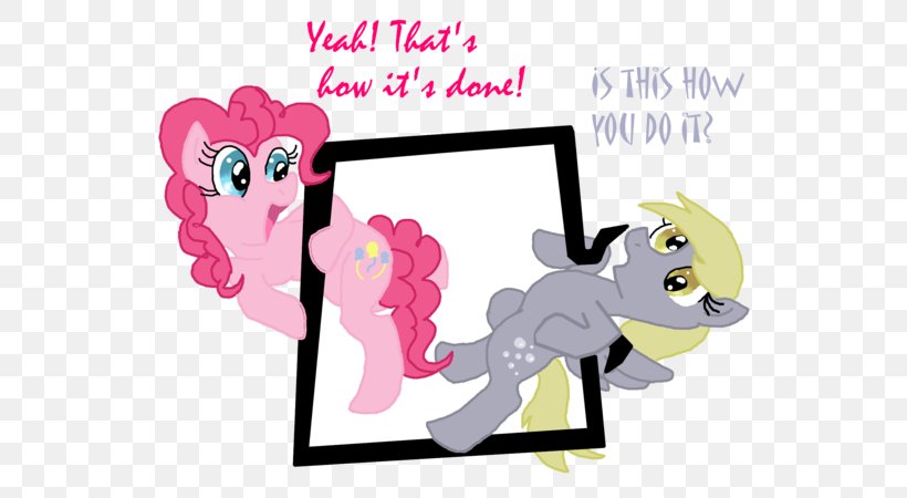 Pinkie Pie Pony Derpy Hooves Fourth Wall Trixie, PNG, 600x450px, Watercolor, Cartoon, Flower, Frame, Heart Download Free