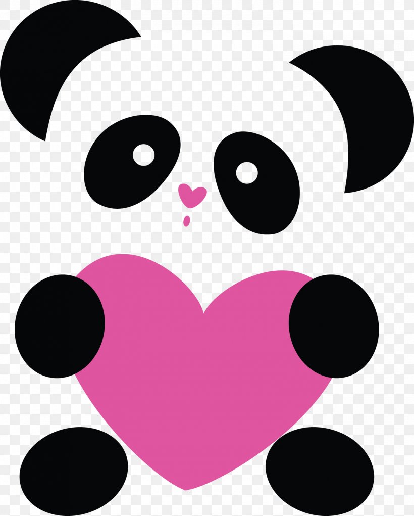 Giant Panda Polar Bear Cuteness, PNG, 1500x1869px, Watercolor, Cartoon, Flower, Frame, Heart Download Free