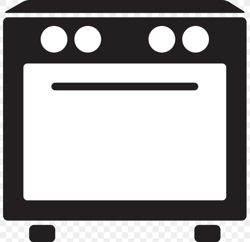 Microwave Ovens Cooking Ranges Clip Art, PNG, 800x792px, Oven, Area, Baking, Black, Black And White Download Free