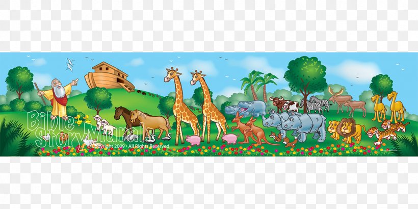 Bible Story Noah's Ark Mural Painting, PNG, 1024x512px, Bible, Art, Bible Story, Child, Christianity Download Free
