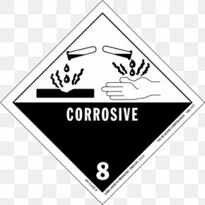 HAZMAT Class 8 Corrosive Substances Dangerous Goods Placard Transport ...