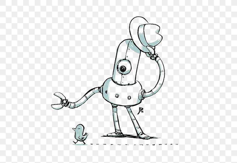 Robot Cartoon Illustration, PNG, 564x564px, Watercolor, Cartoon, Flower, Frame, Heart Download Free