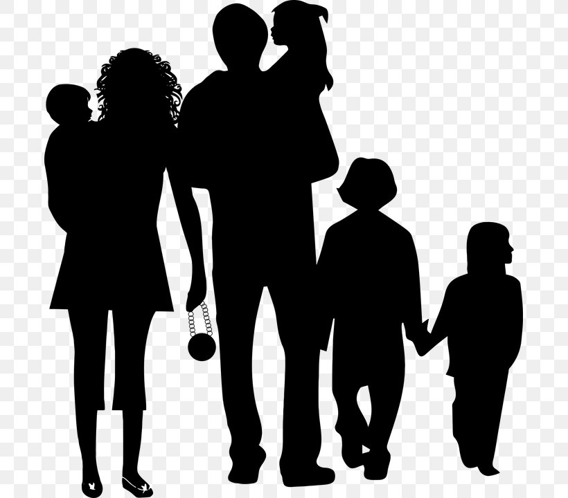 Silhouette Father Family Clip Art, PNG, 691x720px, Silhouette, Black And White, Communication, Conversation, Family Download Free