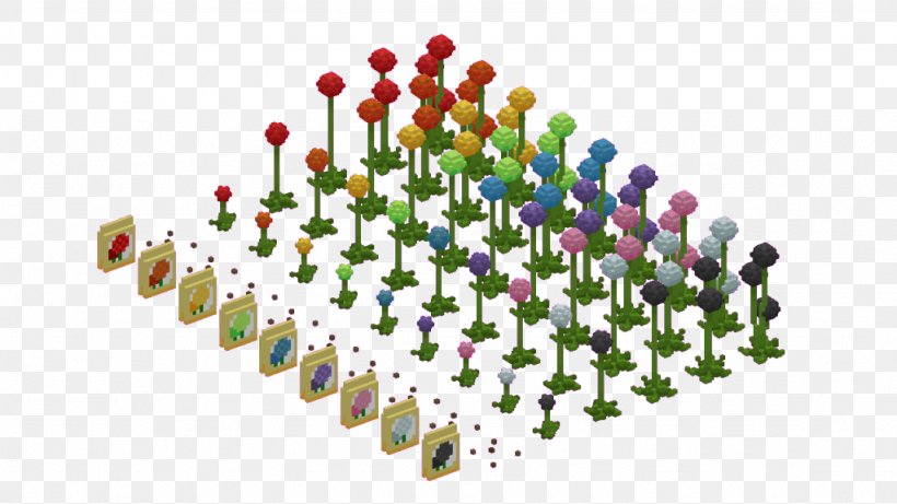 Voxel Flower Vector Graphics Seed Minecraft, PNG, 1024x576px, Voxel, Color, Flower, Minecraft, Pin Download Free