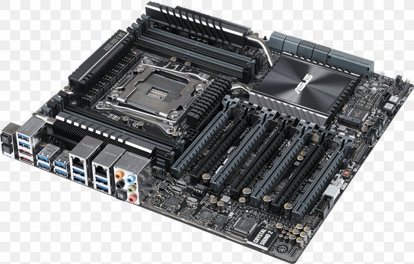 Motherboard LGA 2011 USB 3.1 PCI Express Intel X99, PNG, 2362x1511px, Motherboard, Asus, Computer Component, Computer Hardware, Cpu Download Free