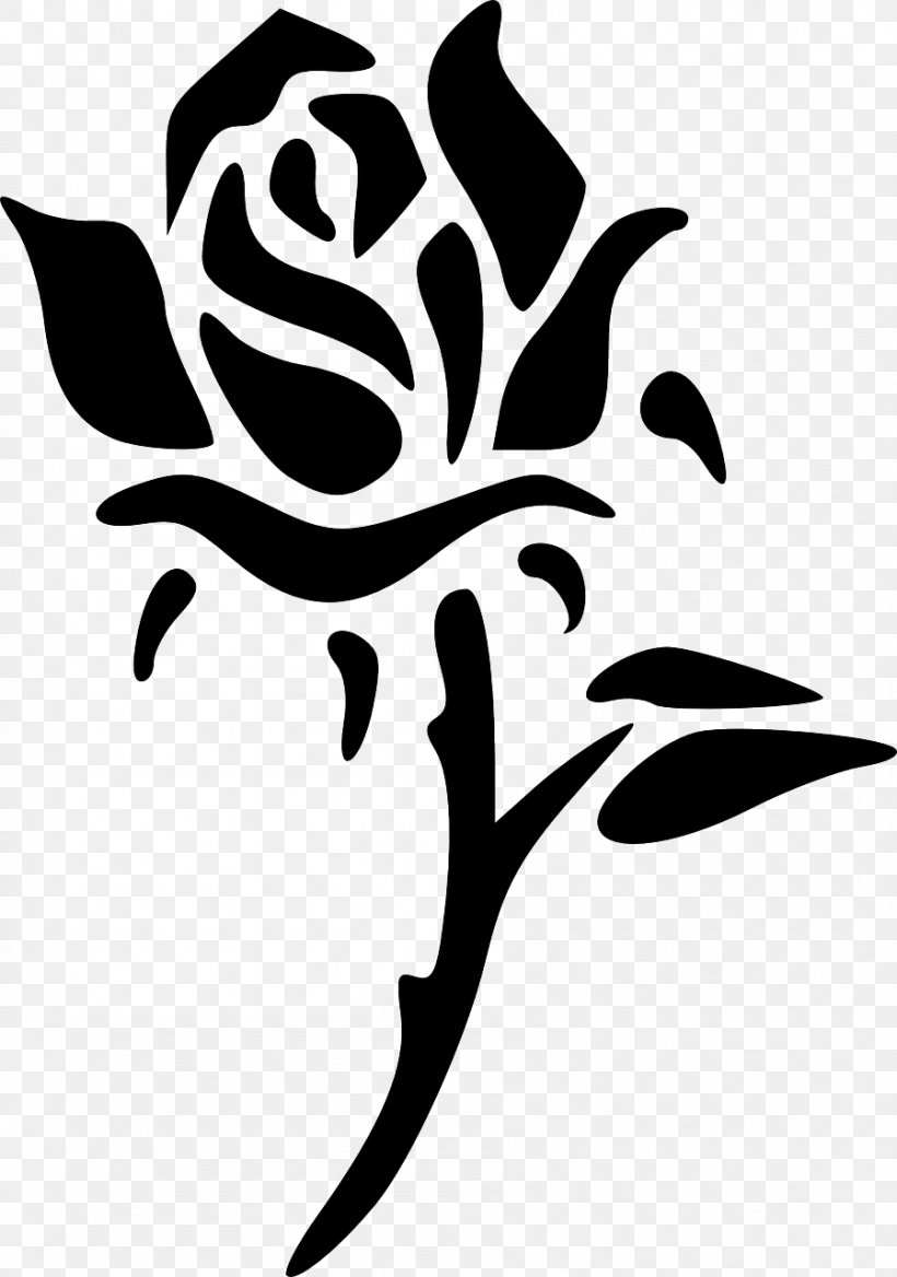 Stencil Flower Rose Floral Design Png 898x1280px Stencil Art Artwork Black And White Branch Download Free