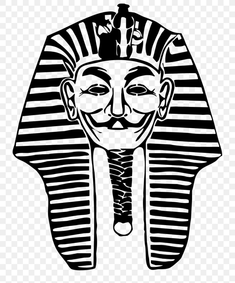 Tutankhamun's Mask Ancient Egypt KV62 Pharaoh, PNG, 811x986px, Ancient Egypt, Art, Black, Black And White, Drawing Download Free