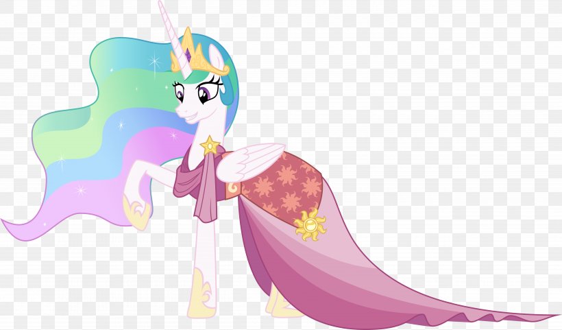 Princess Celestia Pony Dress Ball Gown, PNG, 5000x2939px, Watercolor, Cartoon, Flower, Frame, Heart Download Free