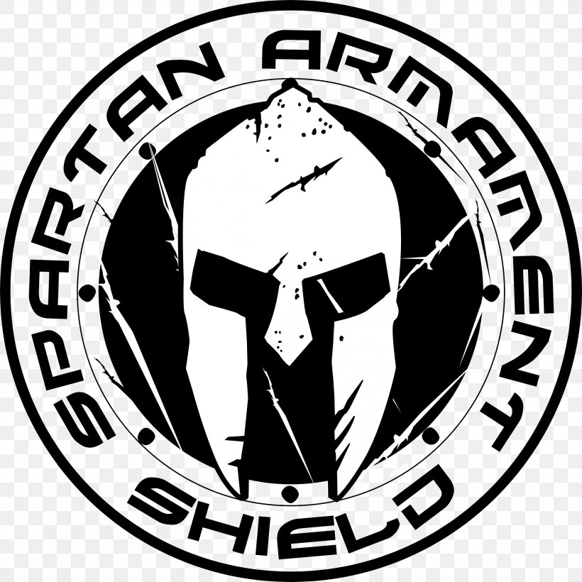 Spartan Army Logo Shield Firearm, PNG, 2309x2309px, Sparta, Area, Black, Black And White, Brand Download Free