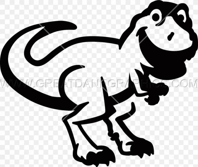 Tyrannosaurus Black And White Line Art Clip Art, PNG, 825x696px, Tyrannosaurus, Art, Artwork, Black And White, Carnivora Download Free