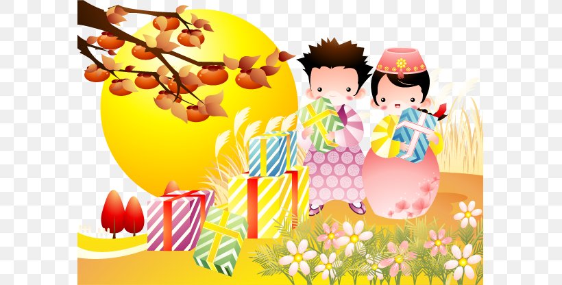 Mooncake Mid-Autumn Festival Traditional Chinese Holidays Child Illustration, PNG, 593x416px, Mooncake, Art, Child, Childrens Song, Christmas Download Free