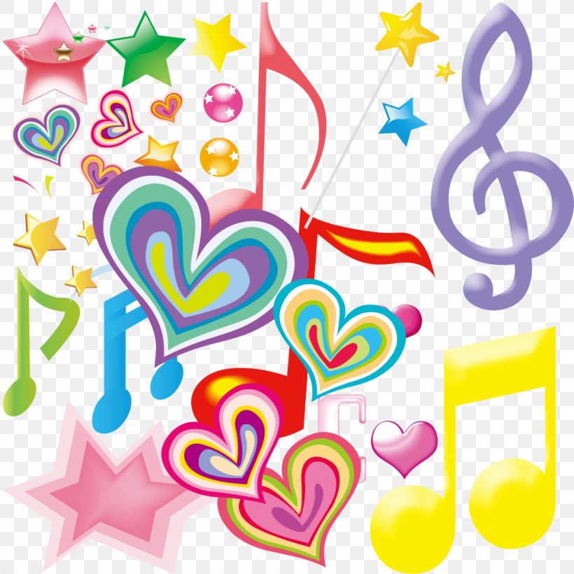 Musical Note, PNG, 1000x1000px, Watercolor, Cartoon, Flower, Frame, Heart Download Free