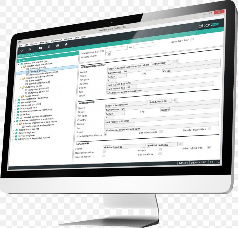 Abas ERP Warehouse Management System Enterprise Resource Planning Warehouse Management System, PNG, 1800x1727px, Abas Erp, Brand, Company, Computer, Computer Monitor Download Free