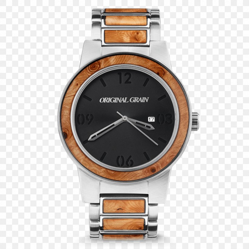 Watch Brushed Metal Stainless Steel Barrel Wood, PNG, 1024x1024px, Watch, Barrel, Brand, Brown, Brushed Metal Download Free