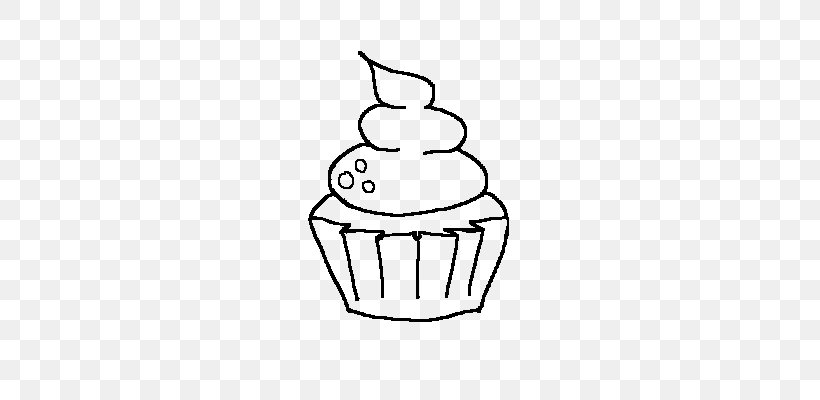 Cupcake Muffin Drawing Line Art Clip Art, PNG, 400x400px, Cupcake, Area, Artwork, Black, Black And White Download Free
