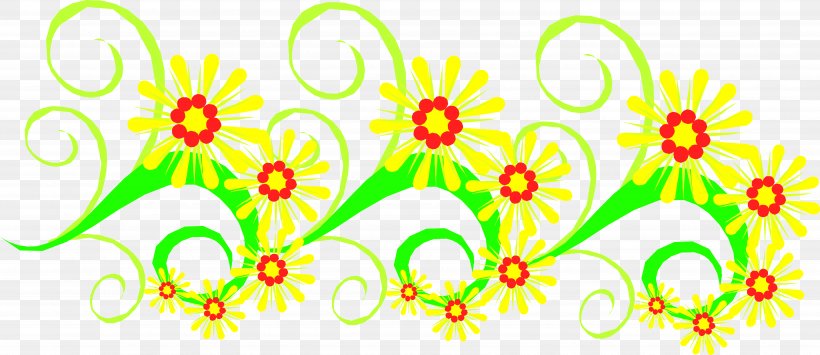 Flower Clip Art, PNG, 6893x2988px, Flower, Area, Artwork, Flora, Floral Design Download Free