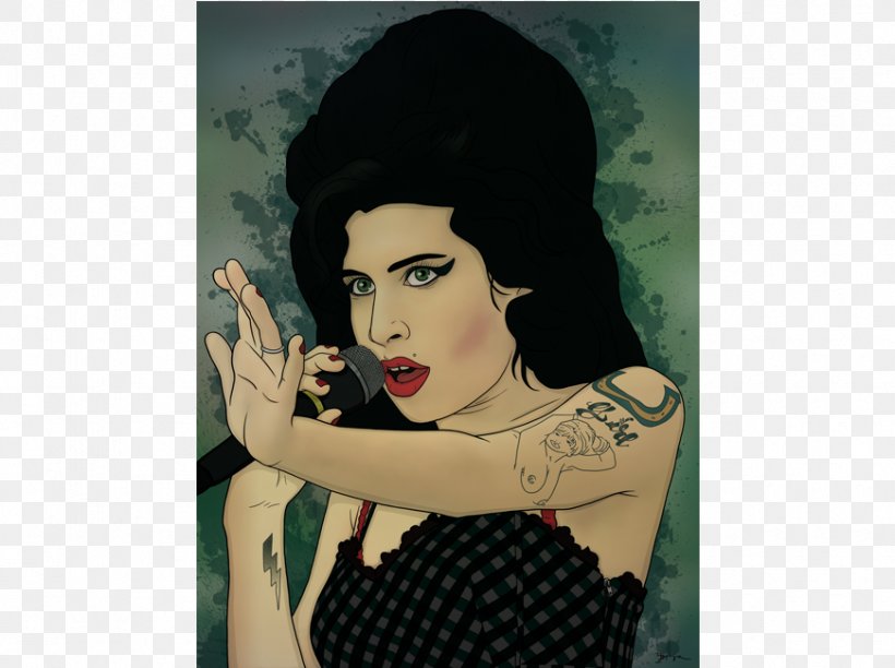 Amy Winehouse Jennifer's Body Sheep Black Hair, PNG, 870x650px, Watercolor, Cartoon, Flower, Frame, Heart Download Free