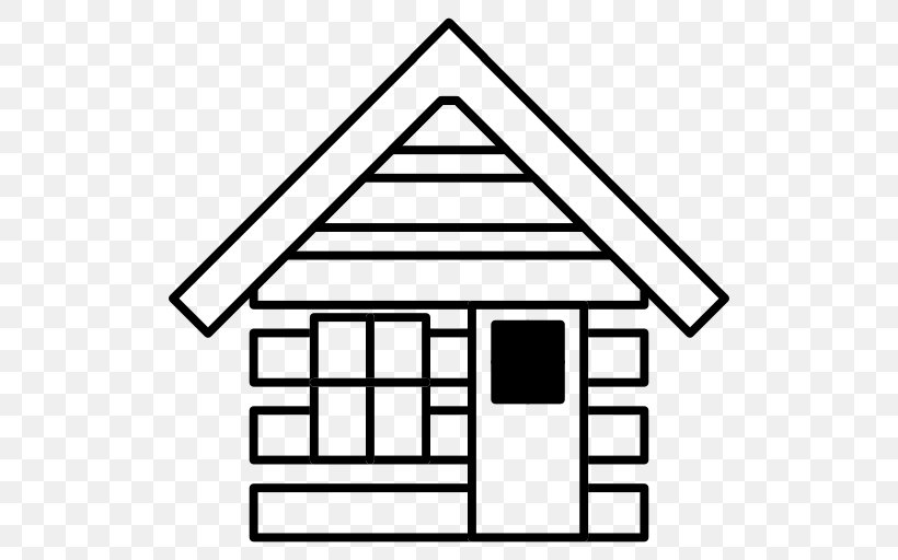 Log Cabin House Building Cottage, PNG, 512x512px, Log Cabin, Area, Artwork, Black And White, Building Download Free