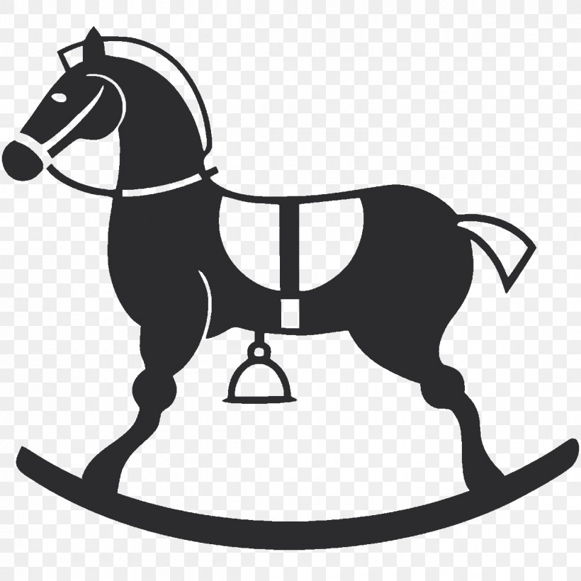Rocking Horse Toy Silhouette Image, PNG, 1200x1200px, Rocking Horse, Animal Figure, Art, Blackandwhite, Bridle Download Free