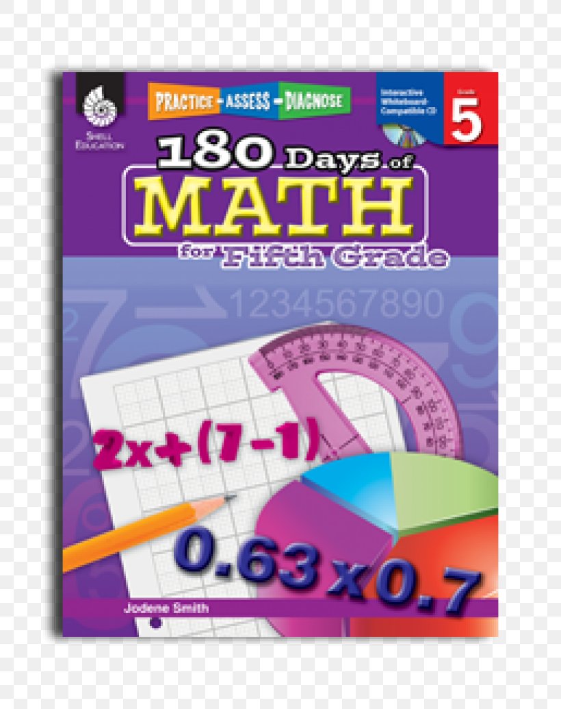 180 Days Of Math For Sixth Grade Practice, Assess, Diagnose: 180 Days Of Math For Fifth Grade 180 Days Of Math For Kindergarten: Practice, Assess, Diagnose, PNG, 800x1035px, Fifth Grade, Area, Art Paper, Brand, Education Download Free