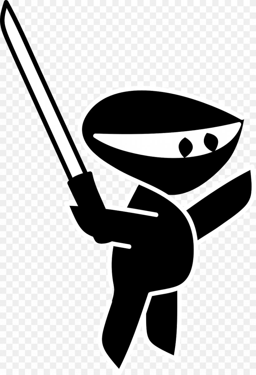 Ninja Clip Art, PNG, 874x1280px, Ninja, Artwork, Black And White, Drawing, Fictional Character Download Free