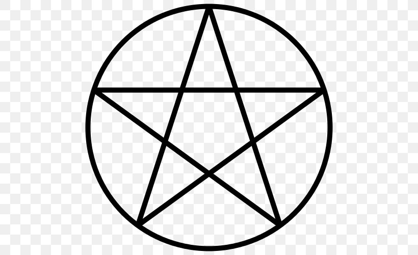 Pentagram Wicca Mug Edge Witchcraft, PNG, 500x500px, Pentagram, Area, Black And White, Classical Element, Edge Download Free