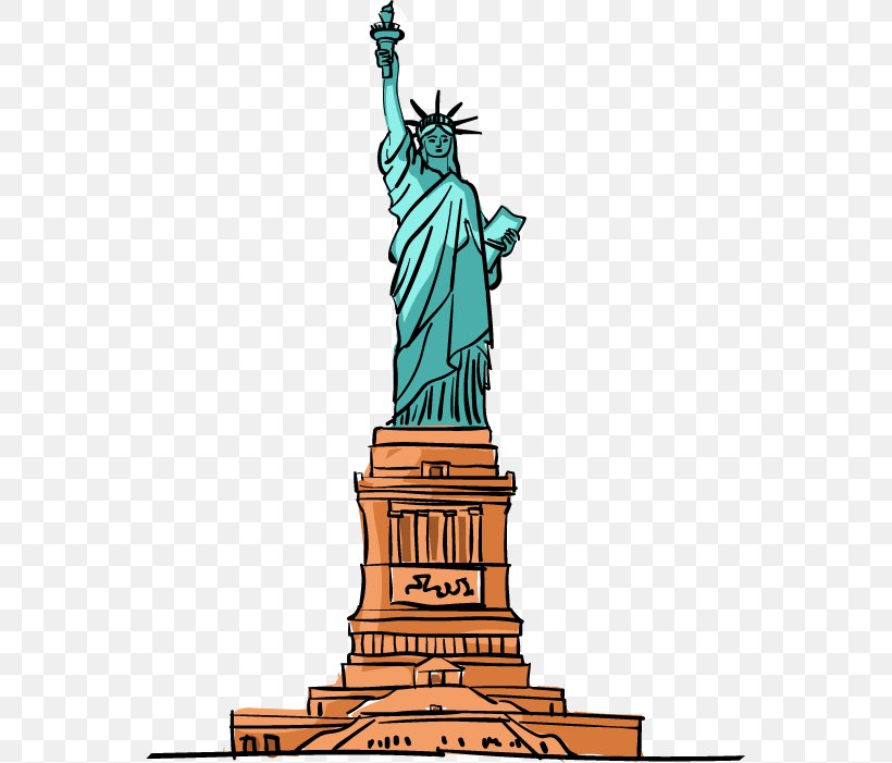 Cartoon Drawing Art Artwork Statue Of Liberty - Jameslemingthon Blog