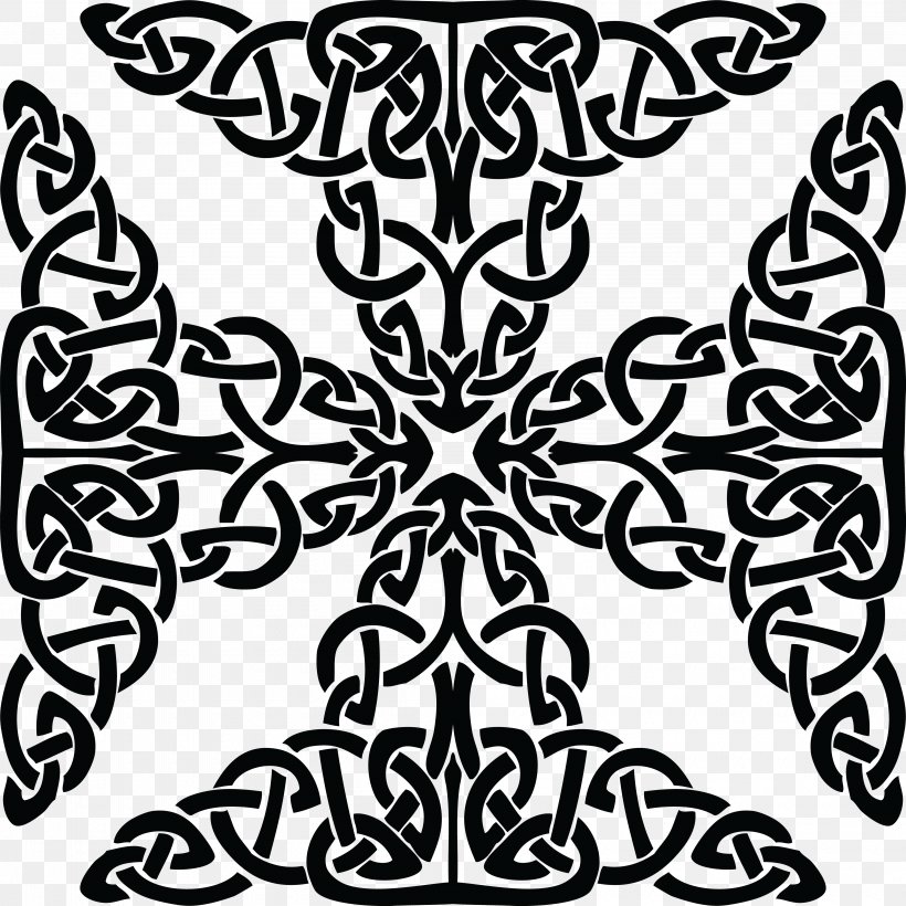 Celtic Knot Celts Black And White Clip Art, PNG, 4000x4000px, Celtic Knot, Art, Black And White, Celtic Cross, Celts Download Free