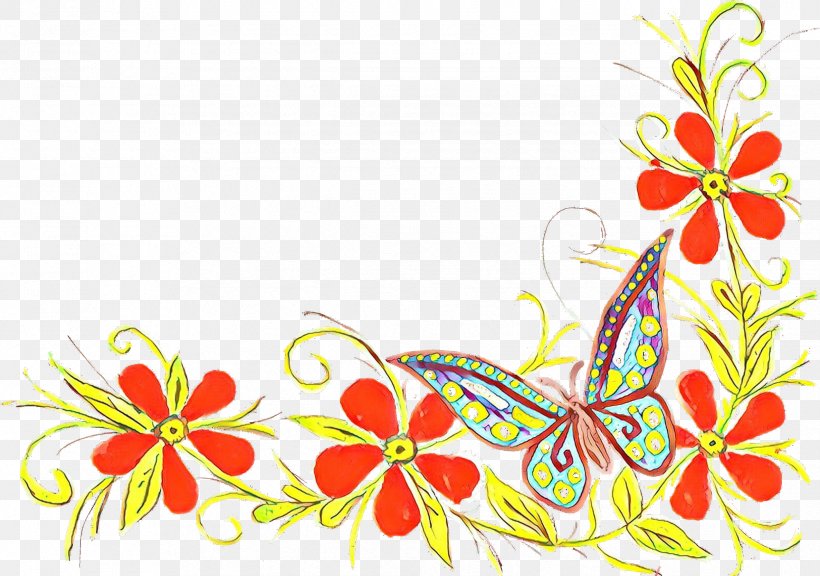 Floral Design, PNG, 2374x1670px, Cartoon, Butterfly, Floral Design, Flower, Pedicel Download Free