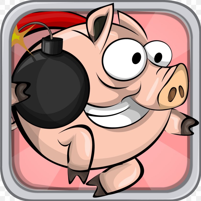 IPod Touch App Store Pig Apple, PNG, 1024x1024px, Watercolor, Cartoon, Flower, Frame, Heart Download Free