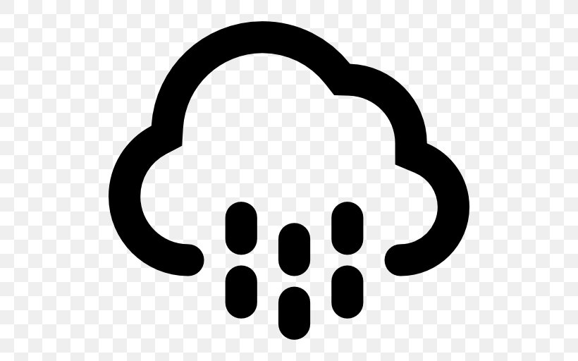 Rain Cloud Symbol Weather Climate, PNG, 512x512px, Rain, Area, Black, Black And White, Climate Download Free