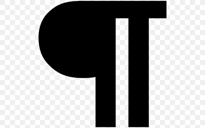 Symbol Paragraph Pilcrow Section Sign, PNG, 512x512px, Symbol, Black, Black And White, Brand, Indentation Download Free