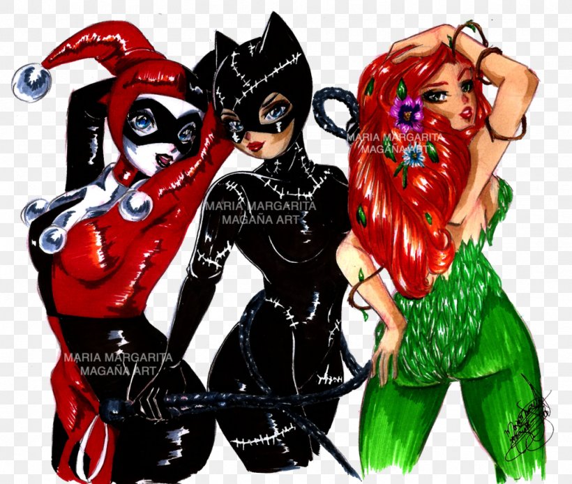 Poison Ivy Bane Gotham City Sirens Drawing, PNG, 1024x867px, Watercolor, Cartoon, Flower, Frame, Heart Download Free