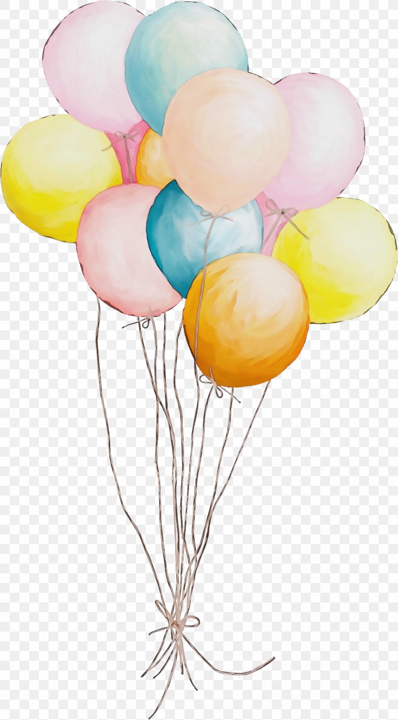 Balloon Party Supply Clip Art, PNG, 885x1600px, Watercolor, Balloon, Paint, Party Supply, Wet Ink Download Free