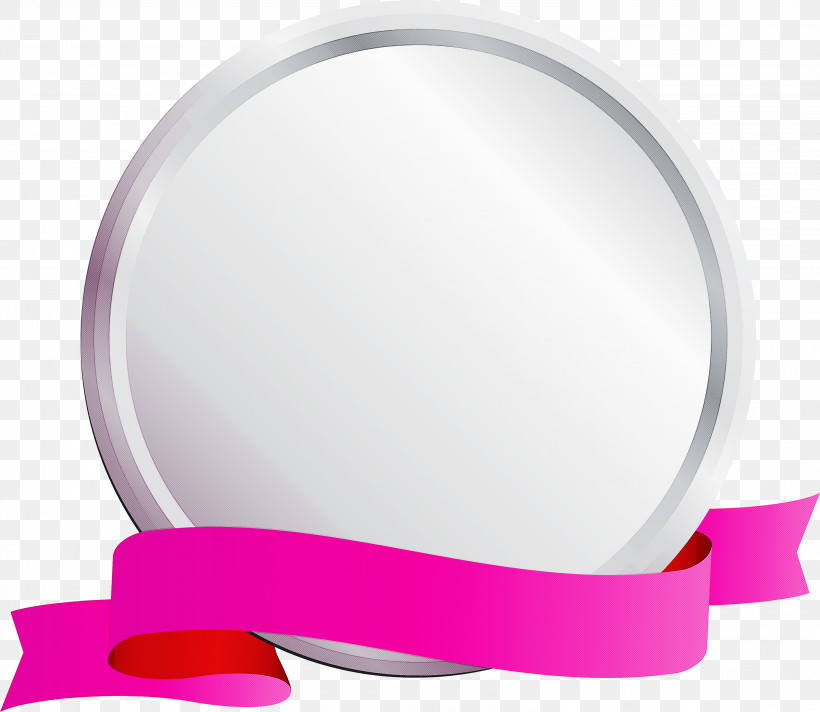 Emblem Ribbon, PNG, 3000x2606px, Emblem Ribbon, Magenta, Makeup Mirror, Pink Download Free