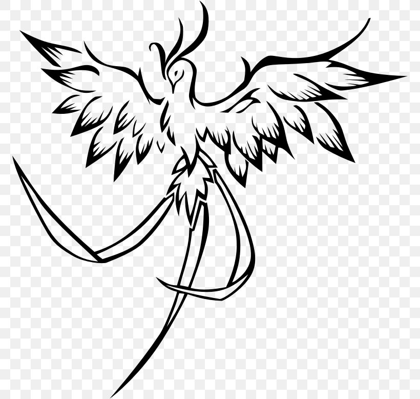 Firebird Line Art Phoenix Clip Art, PNG, 774x778px, Firebird, Art, Artwork, Beak, Bird Download Free