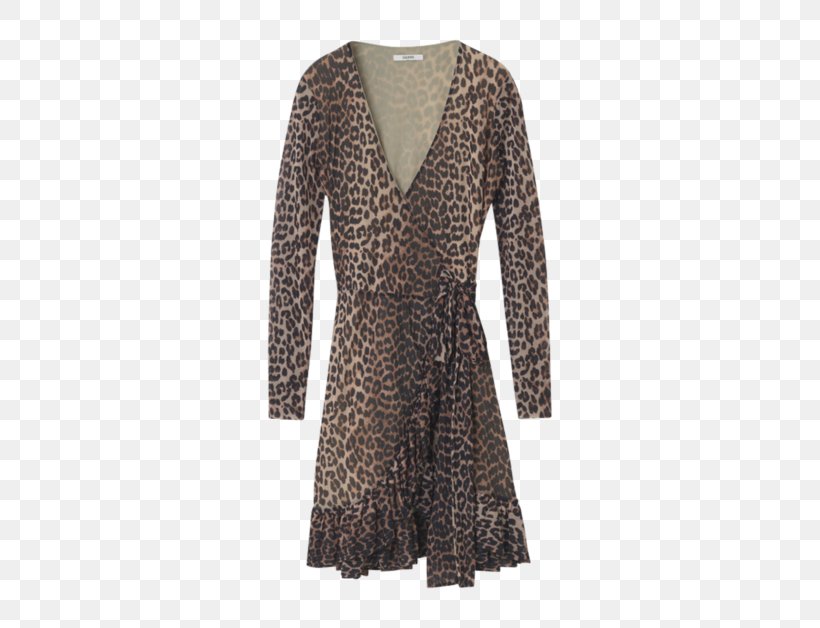 Ganni Tilden Dress In Leopard, PNG, 500x628px, Leopard, Animal Print, Belt, Black, Clothing Download Free