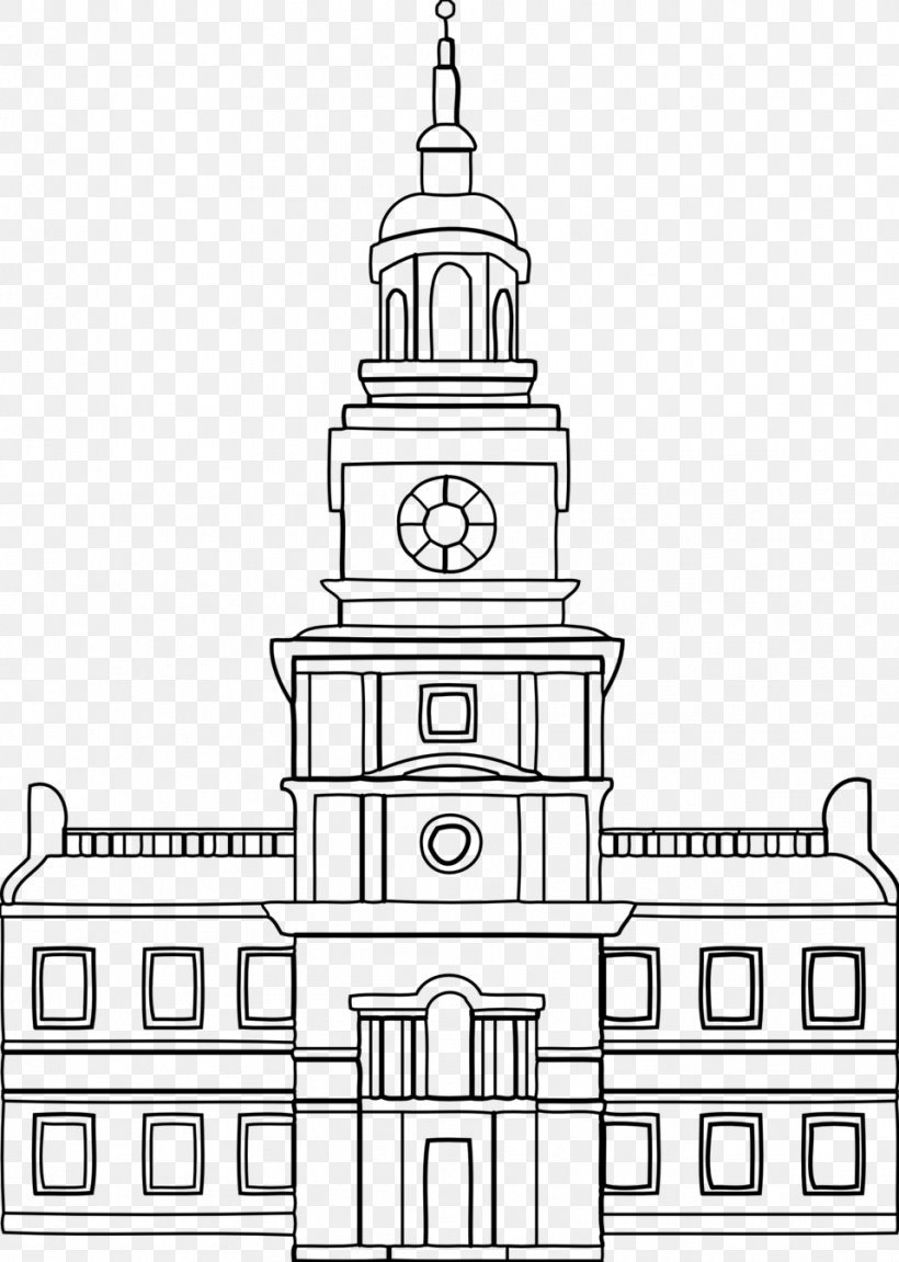 Independence Hall Independence National Historical Park City Hall Clip Art, PNG, 958x1345px, Independence Hall, Architecture, Area, Black And White, Building Download Free